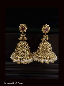 Flower top flower design conical shaped jhoomki