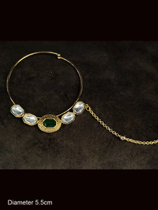 5.5cm kundan and stone studded ring nath