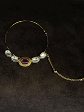 Load image into Gallery viewer, 5.5cm kundan and stone studded ring nath