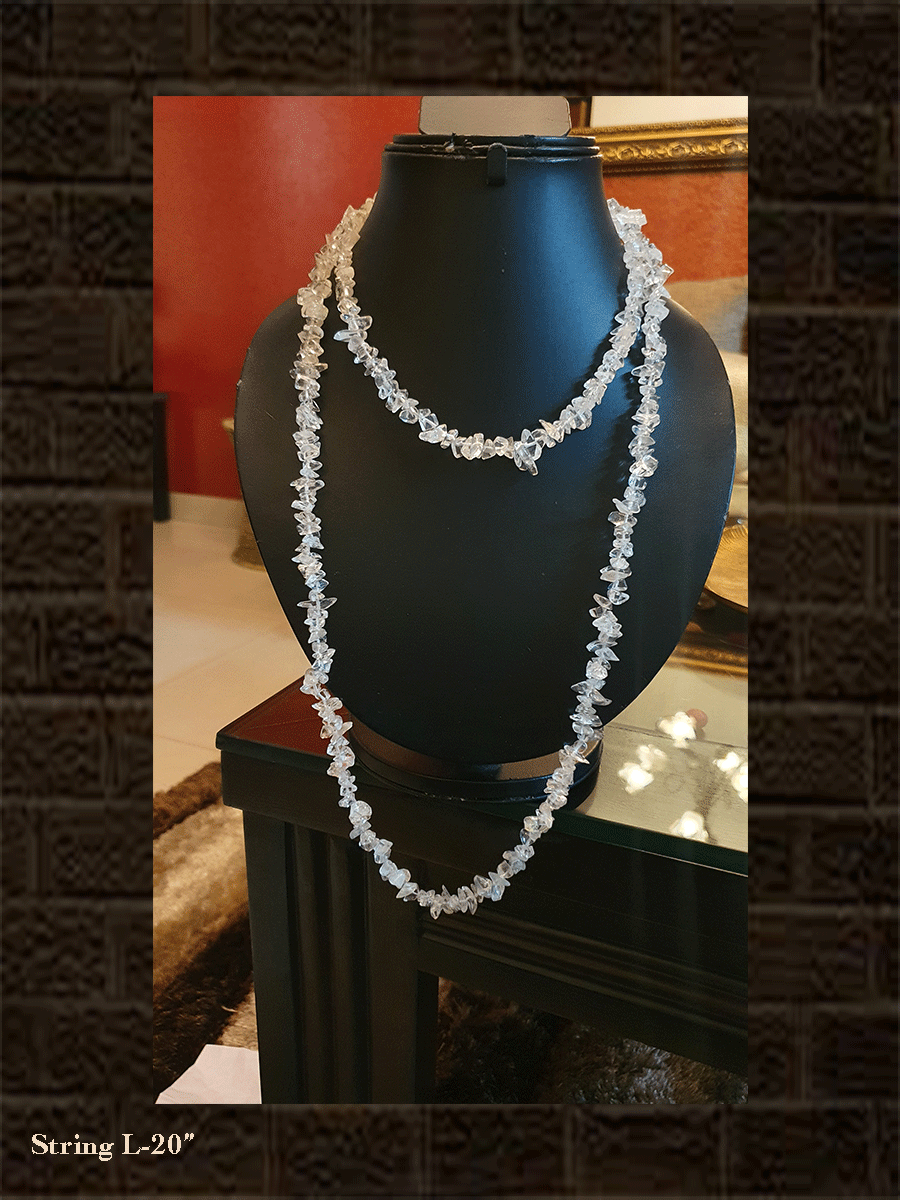 20' long clear quartz string - Odara Jewellery