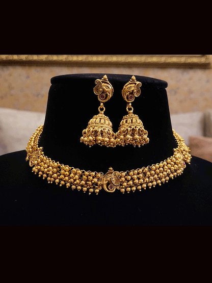 Bead hangings side chain with ganpatiji motif's set