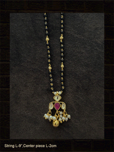 Pacchi kundan inverted flower mangalsutra - Odara Jewellery