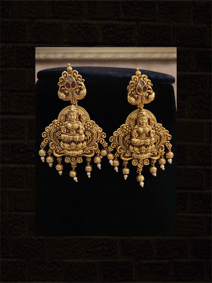 Ram durbar and laxmiji pendant set with laxmiji side string - Odara Jewellery