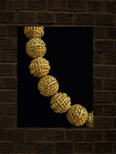 Load image into Gallery viewer, Alternate design bold matar bead mala with small matar beads at the back(Bead diameter-1.75cm) - Odara Jewellery