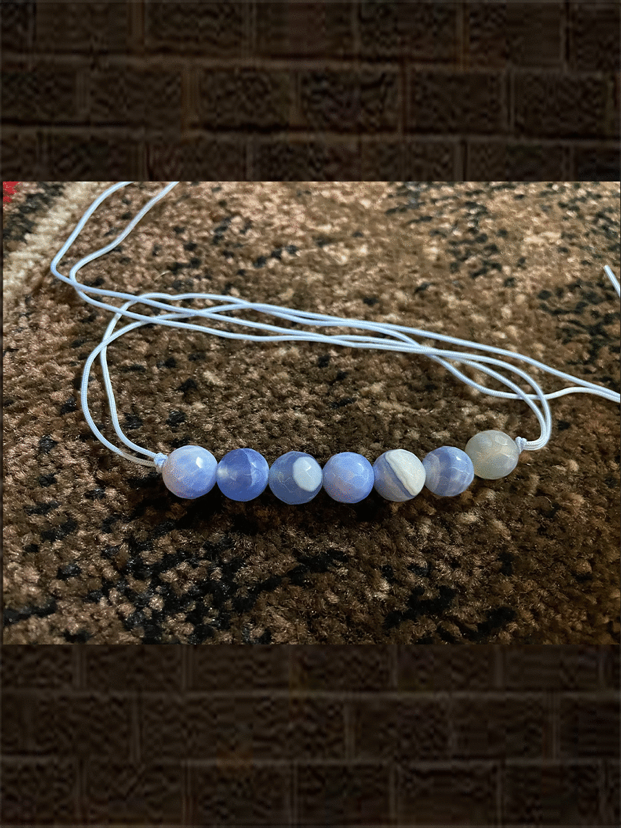 7 shaded beads simple rakhi with classy dori's - Odara Jewellery