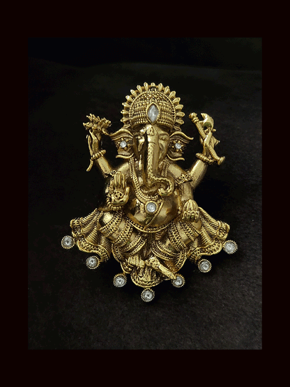 Ganpatiji design adjustable ring