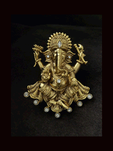 Load image into Gallery viewer, Ganpatiji design adjustable ring