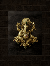 Load image into Gallery viewer, Ganpatiji design adjustable ring - Odara Jewellery