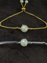 Load image into Gallery viewer, White bead studded with crystal bhai bhabhi rakhi - Odara Jewellery