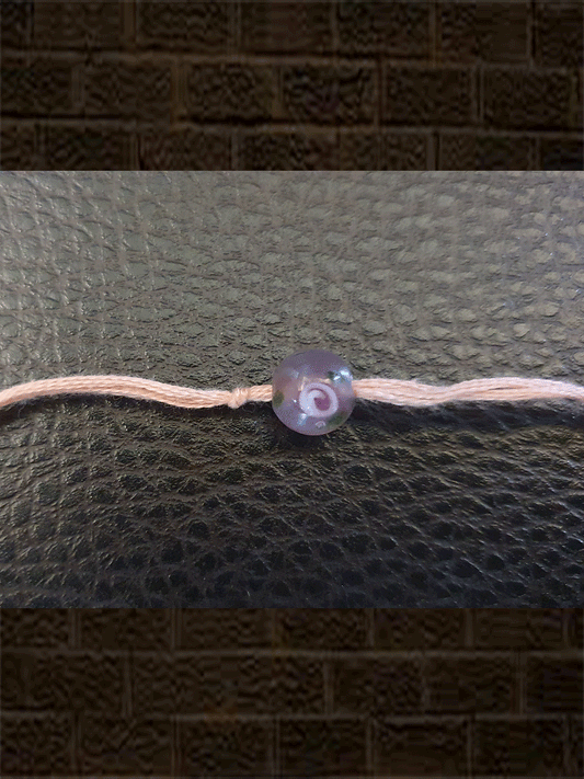 Pink digital design small bead kids rakhi - Odara Jewellery