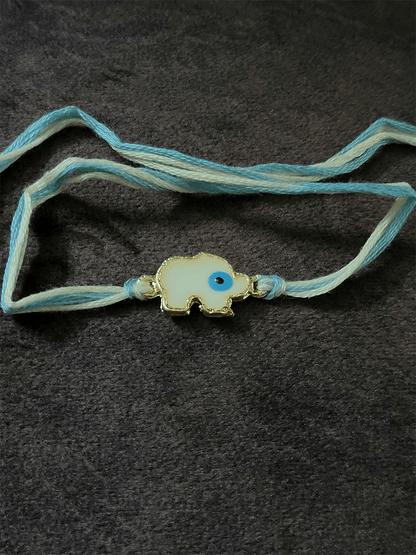 Elephant enamel kids rakhi - Odara Jewellery