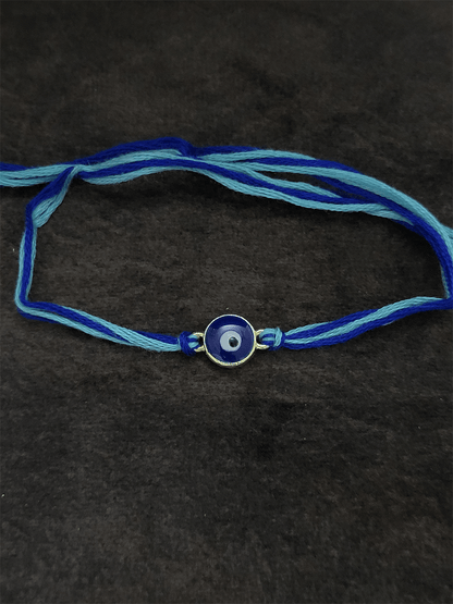 Small round evil eye rakhi - Odara Jewellery