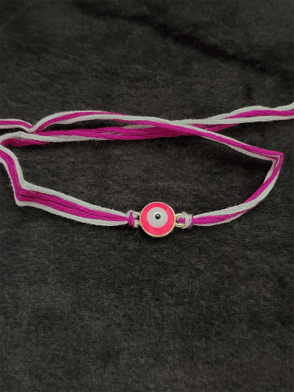 Small round evil eye rakhi - Odara Jewellery