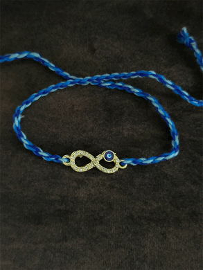 Infinity evil eye rakhi - Odara Jewellery