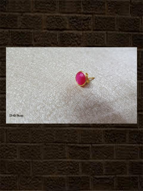 Chalcedony dyed pink broilette...semi precious stone sterling silver studs