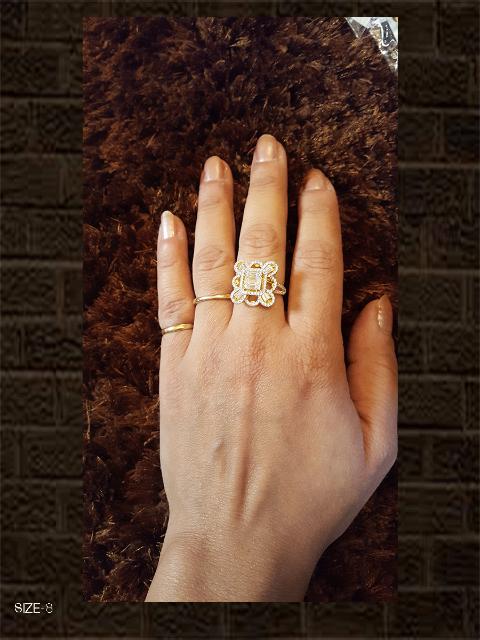 AD square shape ring size-8