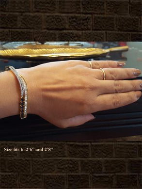 Elegant wavy BLUE leaf design AD bracelet 
