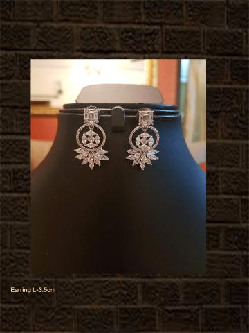 White finish AD earring