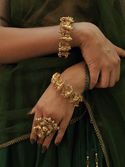 Ganpati design openable kada(single) - Odara Jewellery