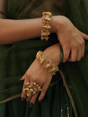 Ganpati design openable kada(single) - Odara Jewellery